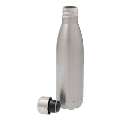 Blank Tapered Stainless Steel Water Bottle - 17oz - Stainless Steel w/Cap