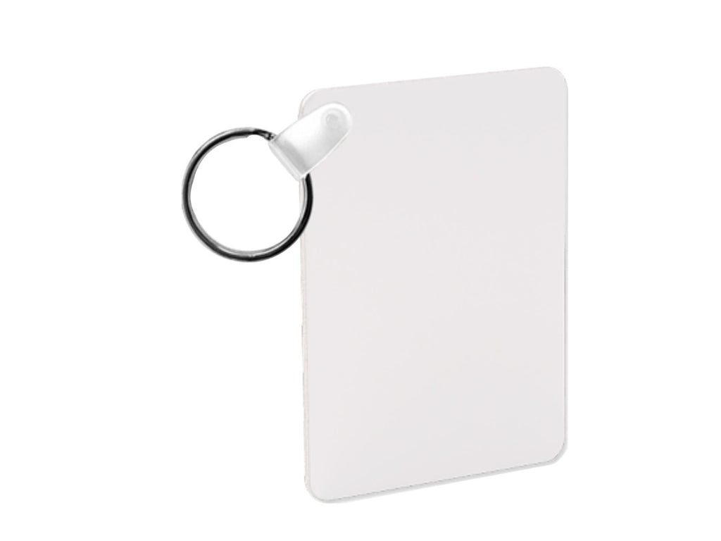 Unisub White Rectangle Aluminum Keychain