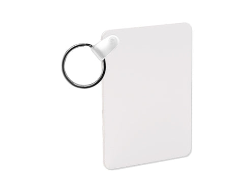 Unisub White Rectangle Aluminum Keychain