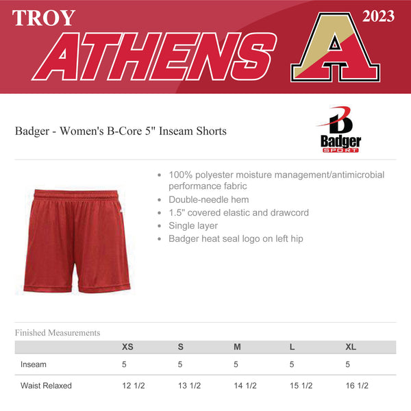 Troy Athens Soccer 2023 Badger Women's Shorts