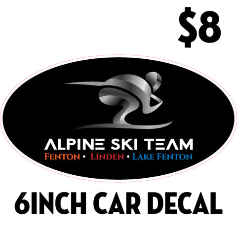 Fenton Ski Team 6in Car Decal