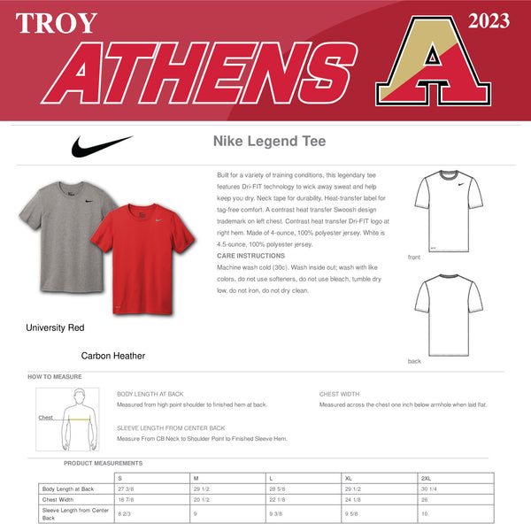 Troy Athens Soccer 2023 Nike Legend Tee