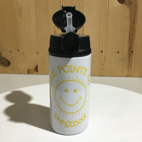 Grosse Pointe Co-Op 12oz White Stainless Steel Toddler Bottle