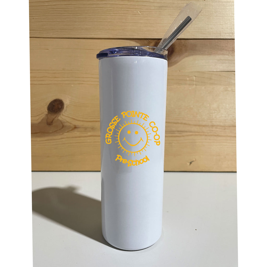 Grosse Pointe Co-Op 20oz White Stainless Steel Tumbler