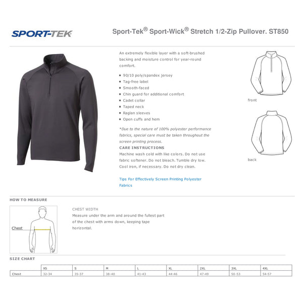 LCN Track & Field ST850 MENS Sport-Tek 1/2-Zip Pullover