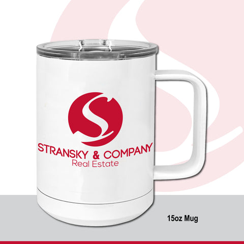 Stransky & Co 15oz Mug with slider lid SCM202