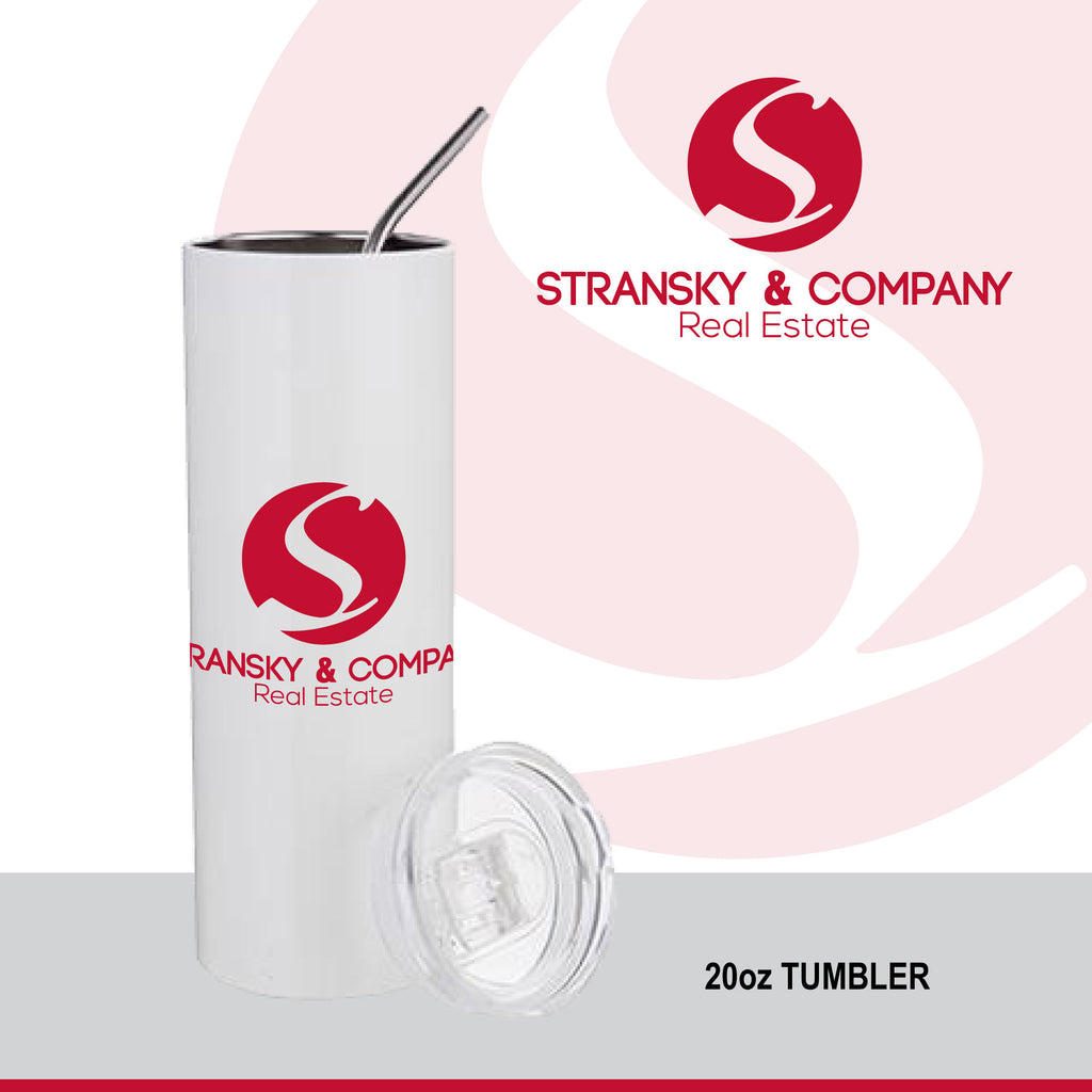 Stransky & Co 20oz Tumbler with Slider Lid and Straw TUM217