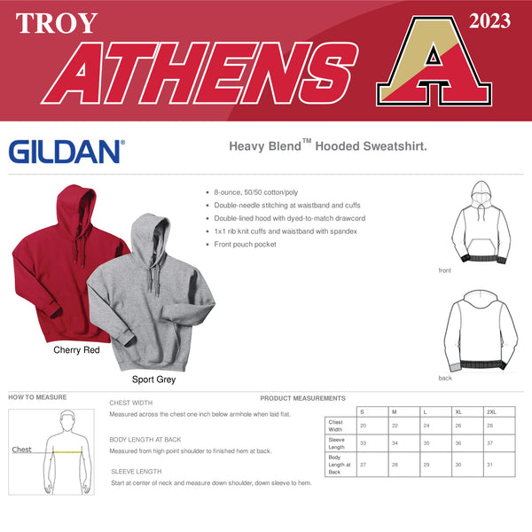 Troy Athens Soccer 2023 Gildan - Heavy Blend Hooded Sweatshirt