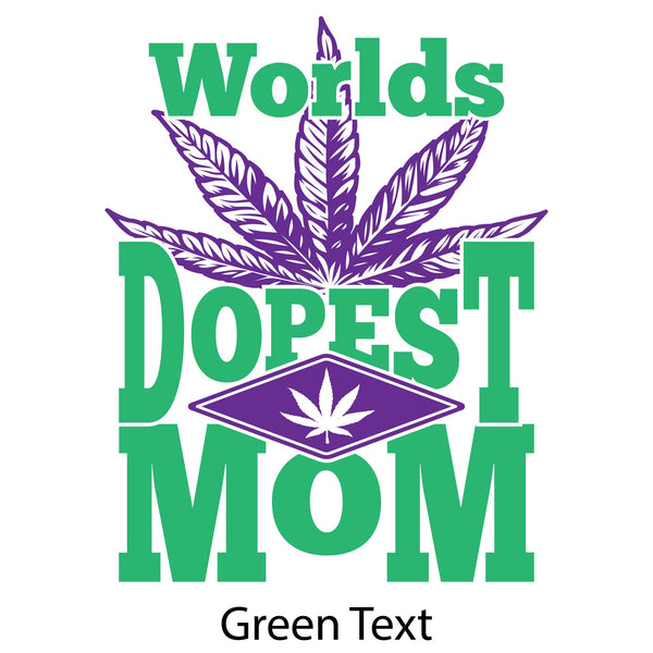 World's Dopest MOM Ceramic 14oz White Sublimation Weed Stash Jar