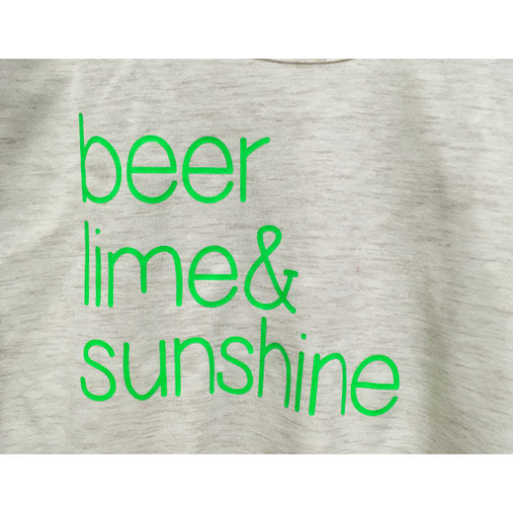 Beer Lime & Sunshine Juniors District TBack Summer Drinking Tank