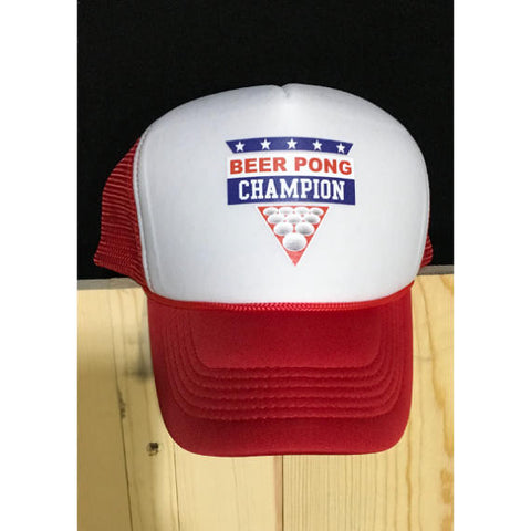Beer Pong Champion Foam with Mesh Back Drinking Hat