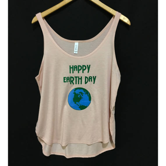 Happy Earth Day Women's Split Side Tank