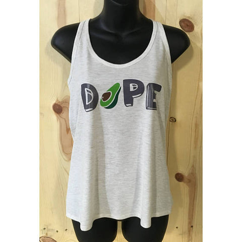 Dope Avocado T Back Women's Tank Top / Fruit Tank / Ladies Summer Top / Dope AF