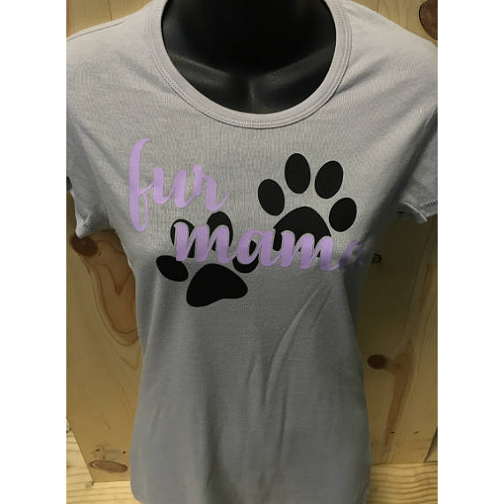 Fur Mama Women's Vintage T-Shirt / Animal Lovers I love my dog Tee