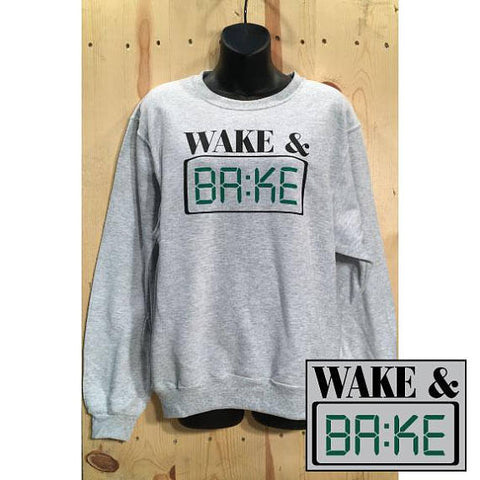 Wake & Bake Alarm Clock Unisex Crew Neck Sweatshirt