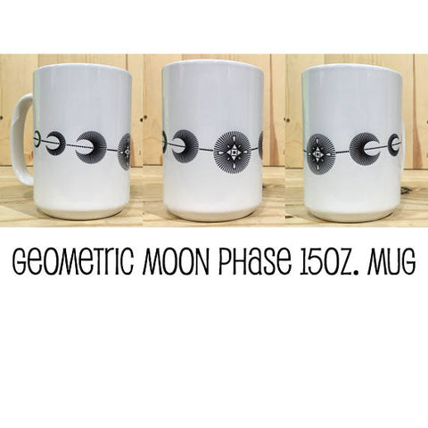 Geometric Line Moon Phase 15oz Mug