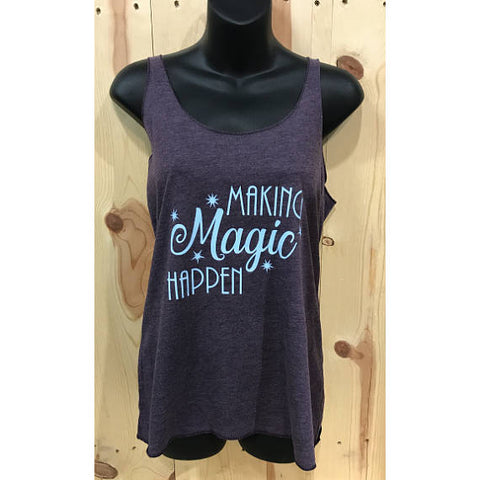 Making Magic Happen Matte Text Women's TriBlend Racerback Tank