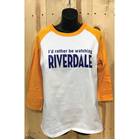 I'd Rather Be Watching Riverdale Unisex 3/4 Raglan Baseball Tee