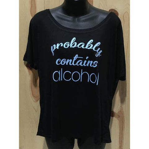 Probably Contains Alcohol Ladies Bella Canvas Lounge Slouch Top