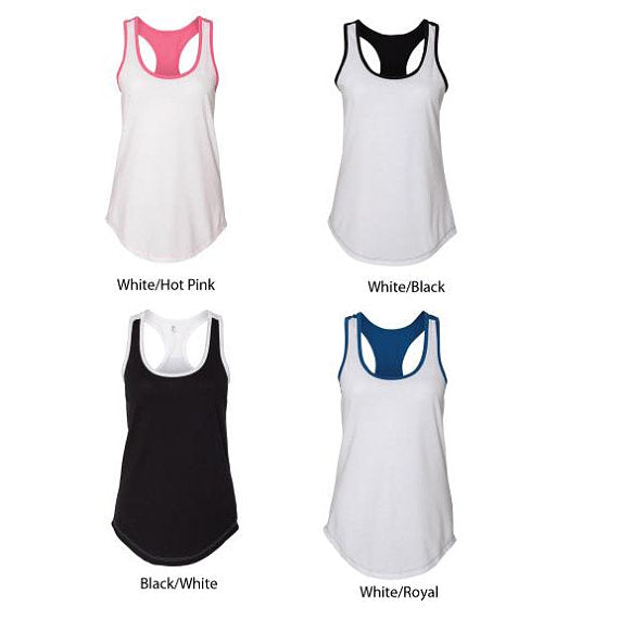 Sunshine and Margaritas Next Level Women's Ideal Colorblock Racerback Tank