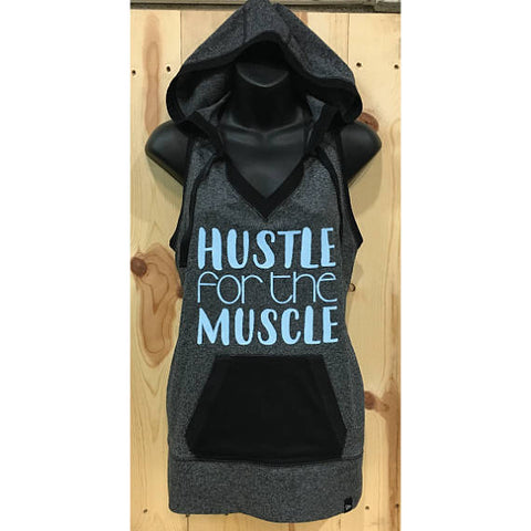 Hustle for the Muscle Ladies Heritage Blend Hoodie Tank