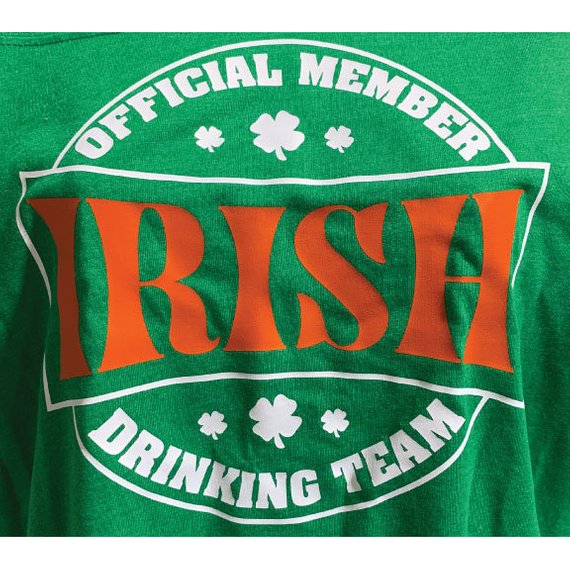 Official Member Irish Drinking Team Adult Football Fine Jersey Tee