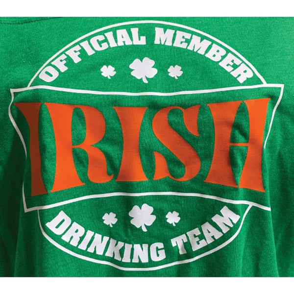 Official Member Irish Drinking Team Adult Football Fine Jersey Tee St Patrick's Day Drinking Team Shirt