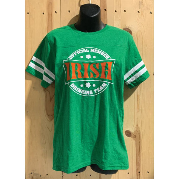 Official Member Irish Drinking Team Adult Football Fine Jersey Tee St Patrick's Day Drinking Team Shirt