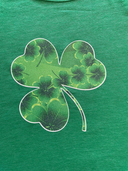 GLITTER Shamrock St. Patrick's Day Ladies' Slim Fit Poly-Rich Racerback Tank St Patty's Day Tank