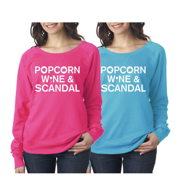 Popcorn Wine & Scandal crew neck