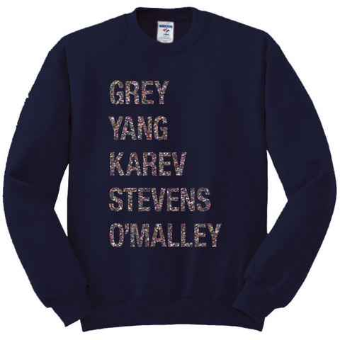 Glitter Grey Yang Karev Stevens O'Malley Crewneck