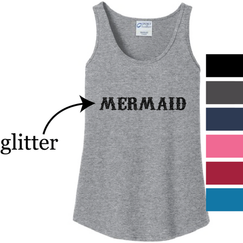 Ladies Glitter Mermaid Tank