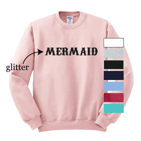 Glitter Mermaid Crewneck Sweatshirt
